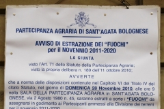 Inaugurazione della ristritturazione sala delle Colonne Partecipanza Agraria di S.Agata Bolognese 14-11-2010