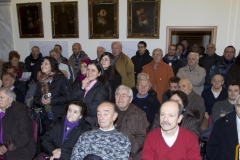 foto "cavazione parti" divisione novennale 2011 - 2020 Partecipanza Agraria di S.Agata Bolognese nella sala delle colonne appena ristrutturata fotografie di Umberto Guizzardi