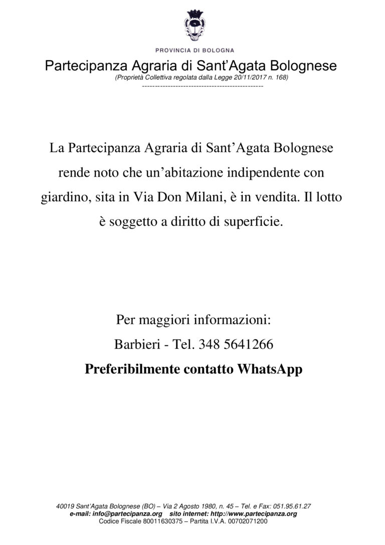 Scopri di più sull'articolo Casa in vendita
